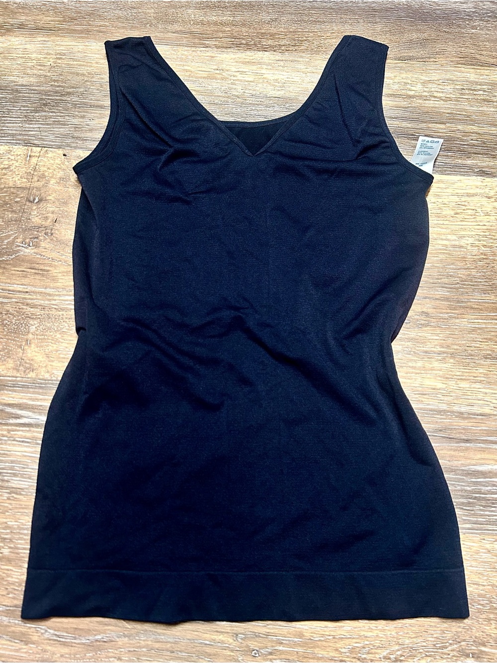 Vassarette Black Shaping Tank Top 2XL Y2K Basic